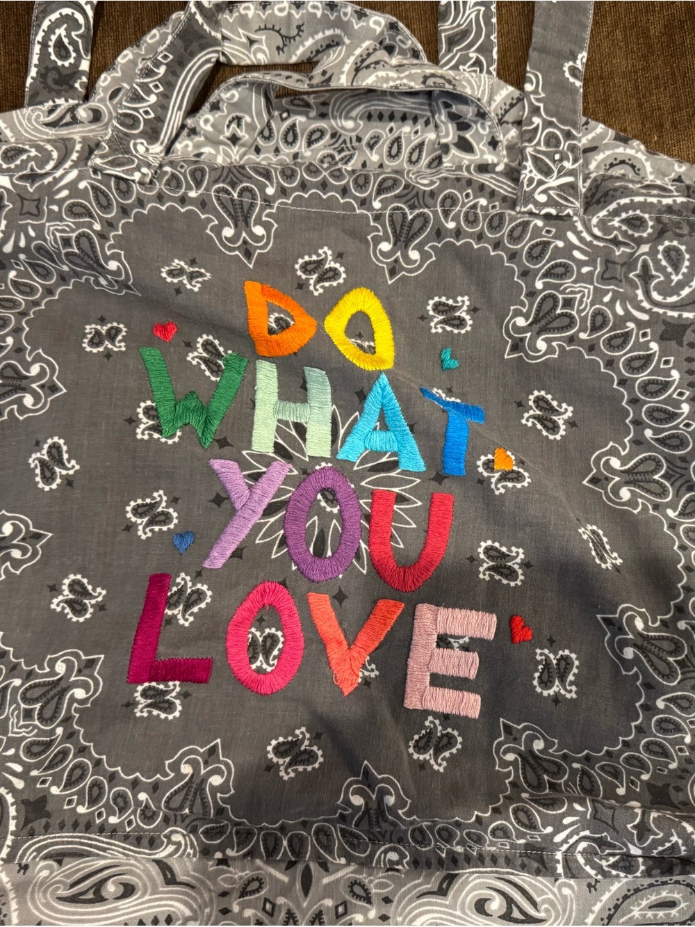 One of a Kind Call it By Your Name ‘Do What You Love' Bandana Tote